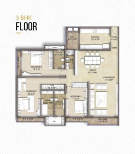 3BHK Floor Plan